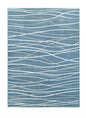 5’ x 7’ Blue Contemporary Waves Area Rug