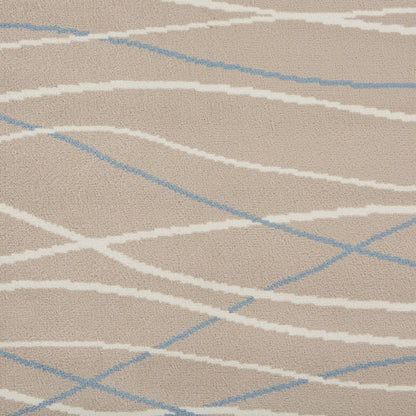 5’ x 7’ Gray Contemporary Waves Area Rug
