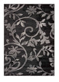 5’ x 7’ Black Filigree Vines Area Rug