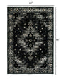 5’ x 7’ Black Medallion Oriental Area Rug