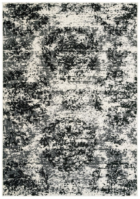 8’ x 10’ Modern Monochromatic Abstract Area Rug
