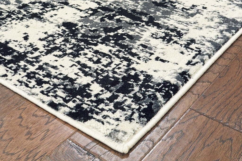 8’ x 10’ Modern Monochromatic Abstract Area Rug