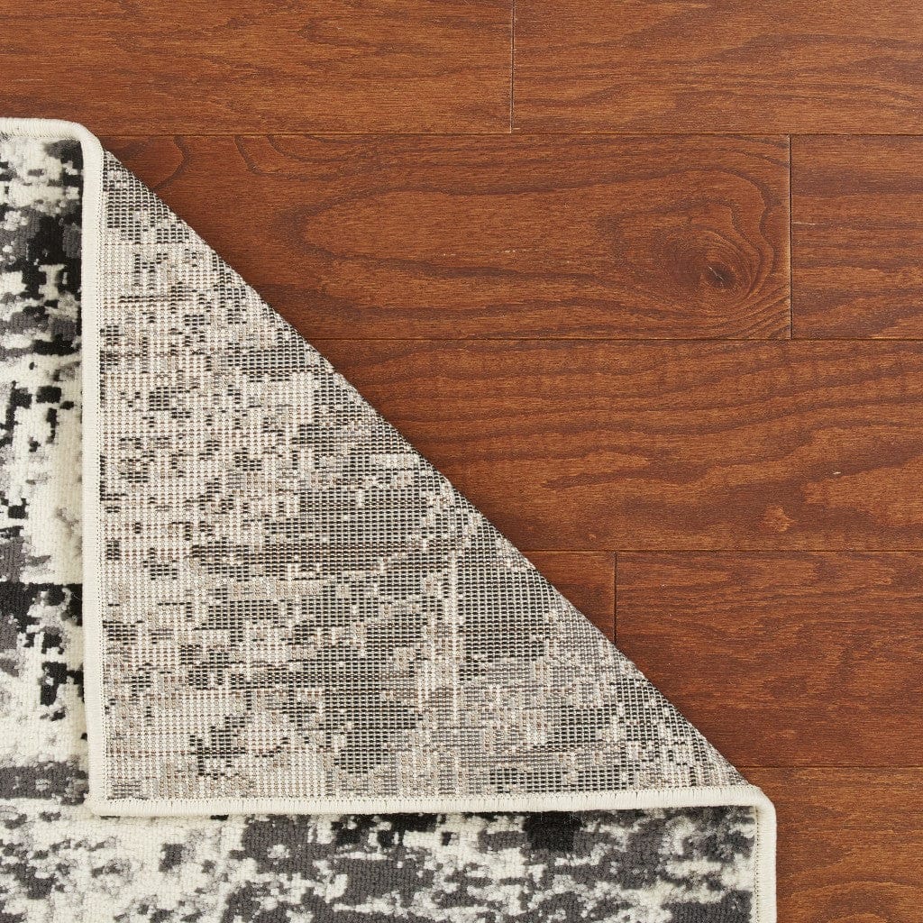 8’ x 10’ Modern Monochromatic Abstract Area Rug