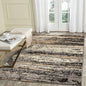 8’ x 10’ Beige and Black Abstract Desert Area Rug