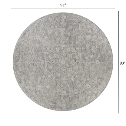 5’ x 7’ Gray Floral Finesse Area Rug