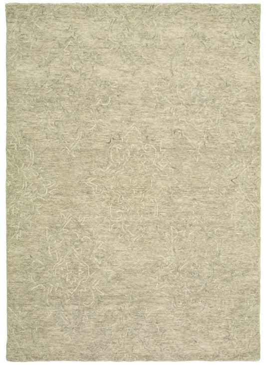 5’ x 8’ Light Green Floral Paradise Area Rug