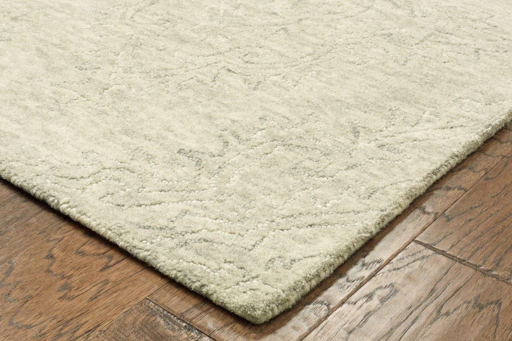5’ x 8’ Light Green Floral Paradise Area Rug