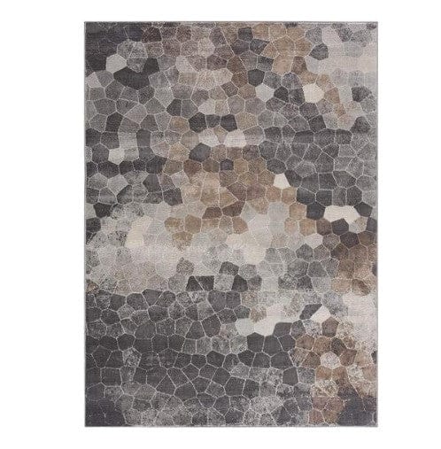 2’ x 10’ Beige Cobblestone Pattern Runner Rug