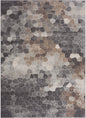 2’ x 10’ Beige Cobblestone Pattern Runner Rug