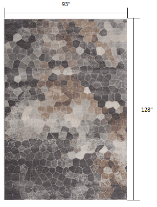 2’ x 10’ Beige Cobblestone Pattern Runner Rug