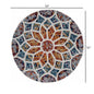 4’ Round Multicolored Floral Mosaic Area Rug