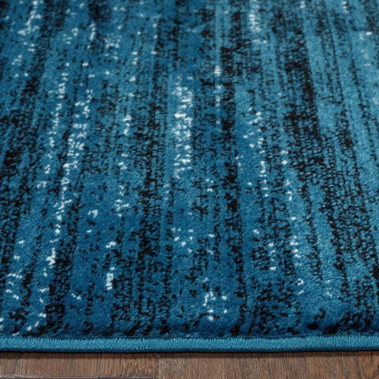 8’ x 10’ Blue Abstract Ocean Area Rug