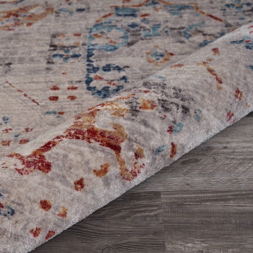 2’ x 8’ Gray Distressed Decorative Runner Rug