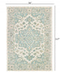 8’ x 10’ Turquoise and Cream Medallion Area Rug