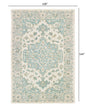 8’ x 10’ Turquoise and Cream Medallion Area Rug