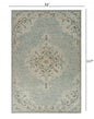 5’ x 8’ Blue and Beige Flor Medallion Area Rug