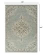 5’ x 8’ Blue and Beige Flor Medallion Area Rug
