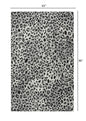 5’ x 8’ Black and Gray Cheetah Print Area Rug