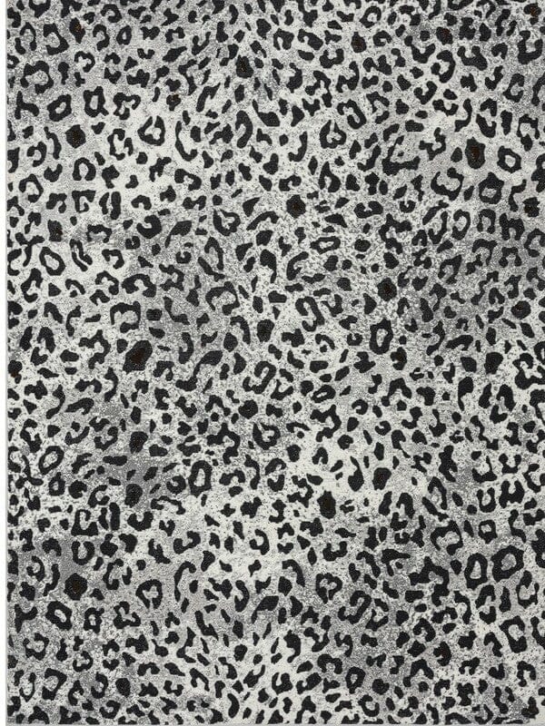 5’ x 8’ Black and Gray Cheetah Print Area Rug