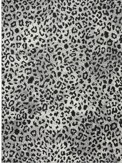 5’ x 8’ Black and Gray Cheetah Print Area Rug