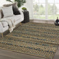 5’ x 7’ Blue and Tan Braided Stripe Area Rug