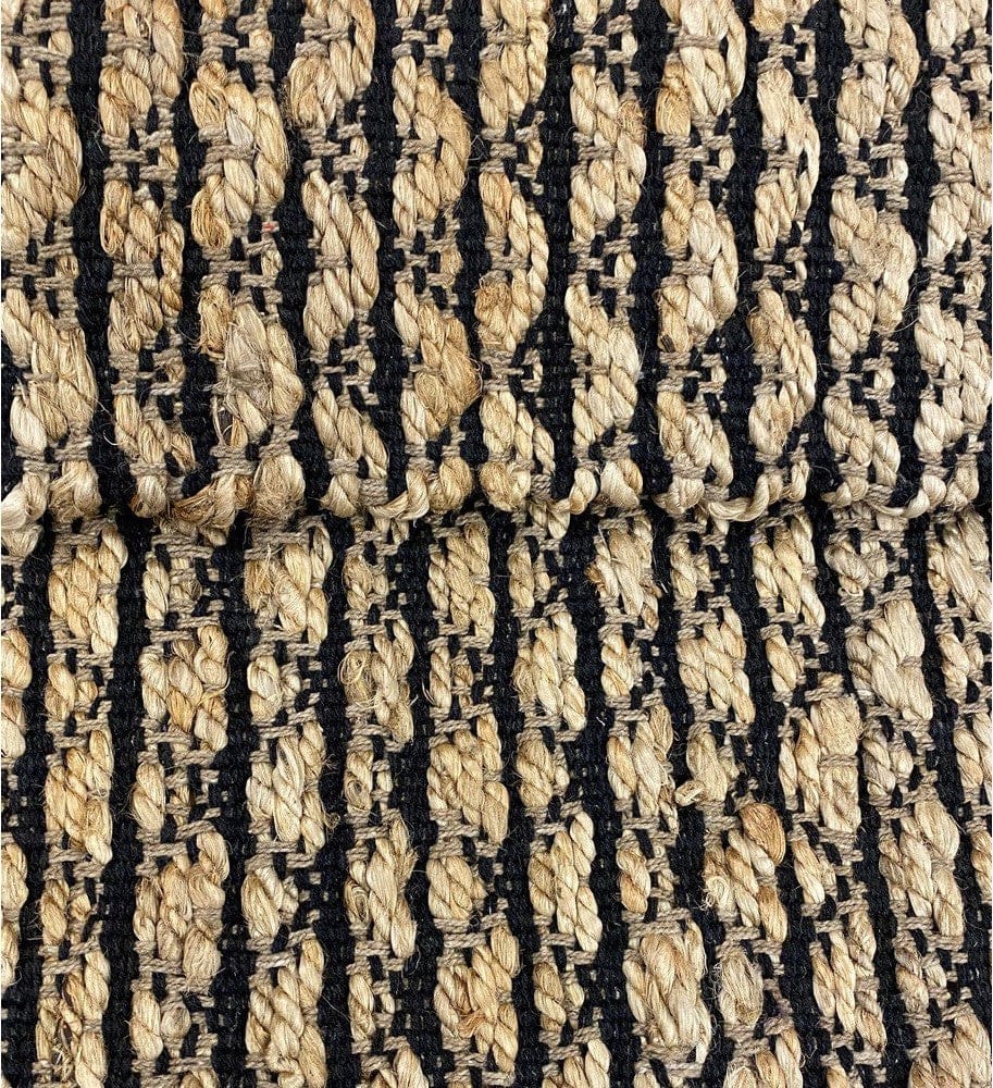 5’ x 7’ Tan and Black Ornate Geometric Area Rug