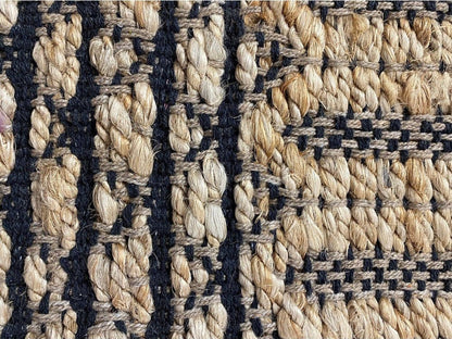 5’ x 7’ Tan and Black Ornate Geometric Area Rug