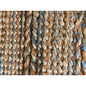 5’ x 7’ Seafoam and Tan Braided Stripe Area Rug