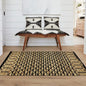 5’ x 7’ Tan and Black Ornate Geometric Area Rug
