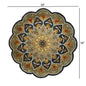 5’ Round Charcoal Floral Medallion Area Rug