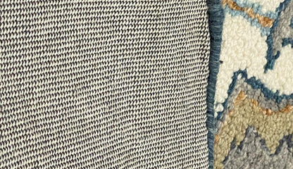 3’ Round Blue Traditional Medallion Area Rug