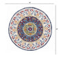 4’ Round Blue and White Ornate Medallion Area Rug