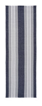 2’ x 6’ Navy and Ivory Striped Runner Rug