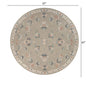 5’ Round Sage and Cream Filigree Area Rug
