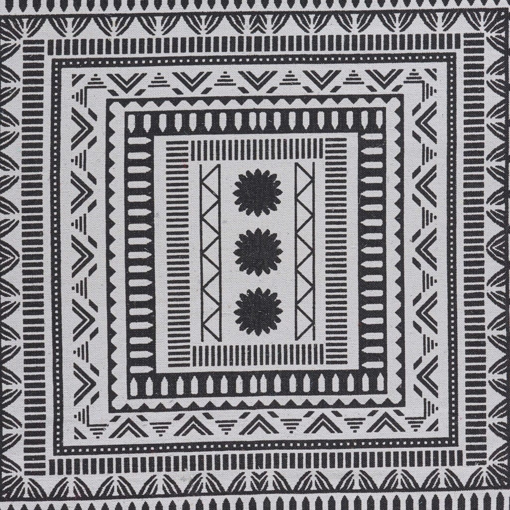 5’ x 7’ Grayscale Geometric Center Area Rug