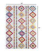 4’ x 6’ Red and White Diamonds Array Area Rug