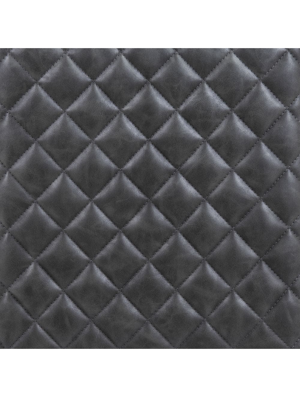 Gray Modern Geo Waffle Seat Backless Barstool