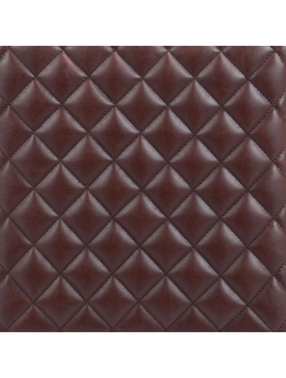 Brown Modern Geo Waffle Seat Backless Barstool