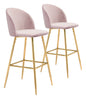 Pale Pink and Gold Modern Pringle Bar Chair