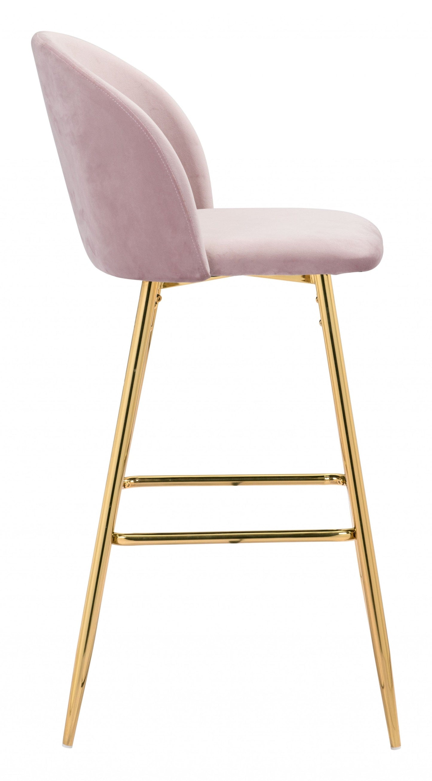 Pale Pink and Gold Modern Pringle Bar Chair