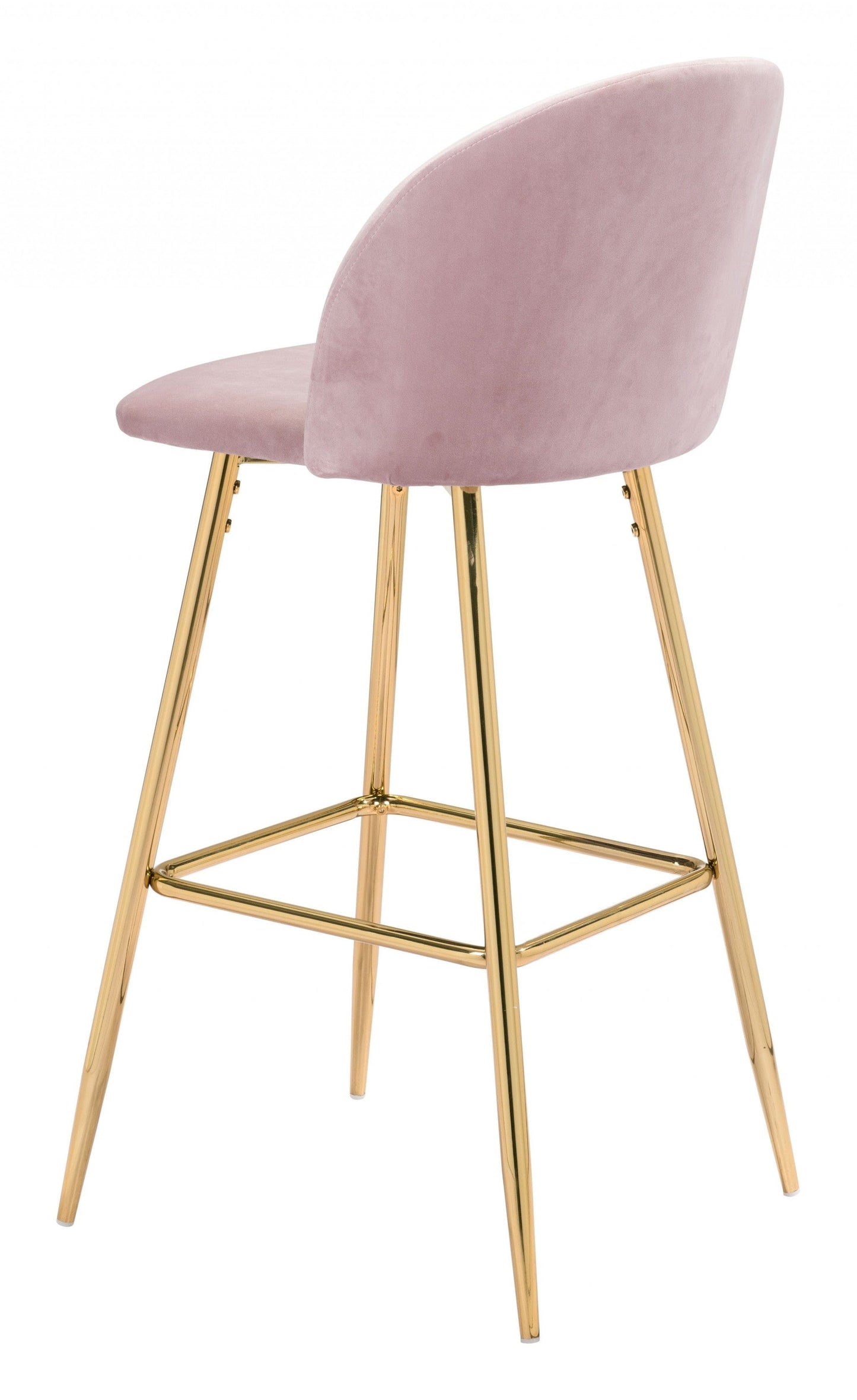Pale Pink and Gold Modern Pringle Bar Chair