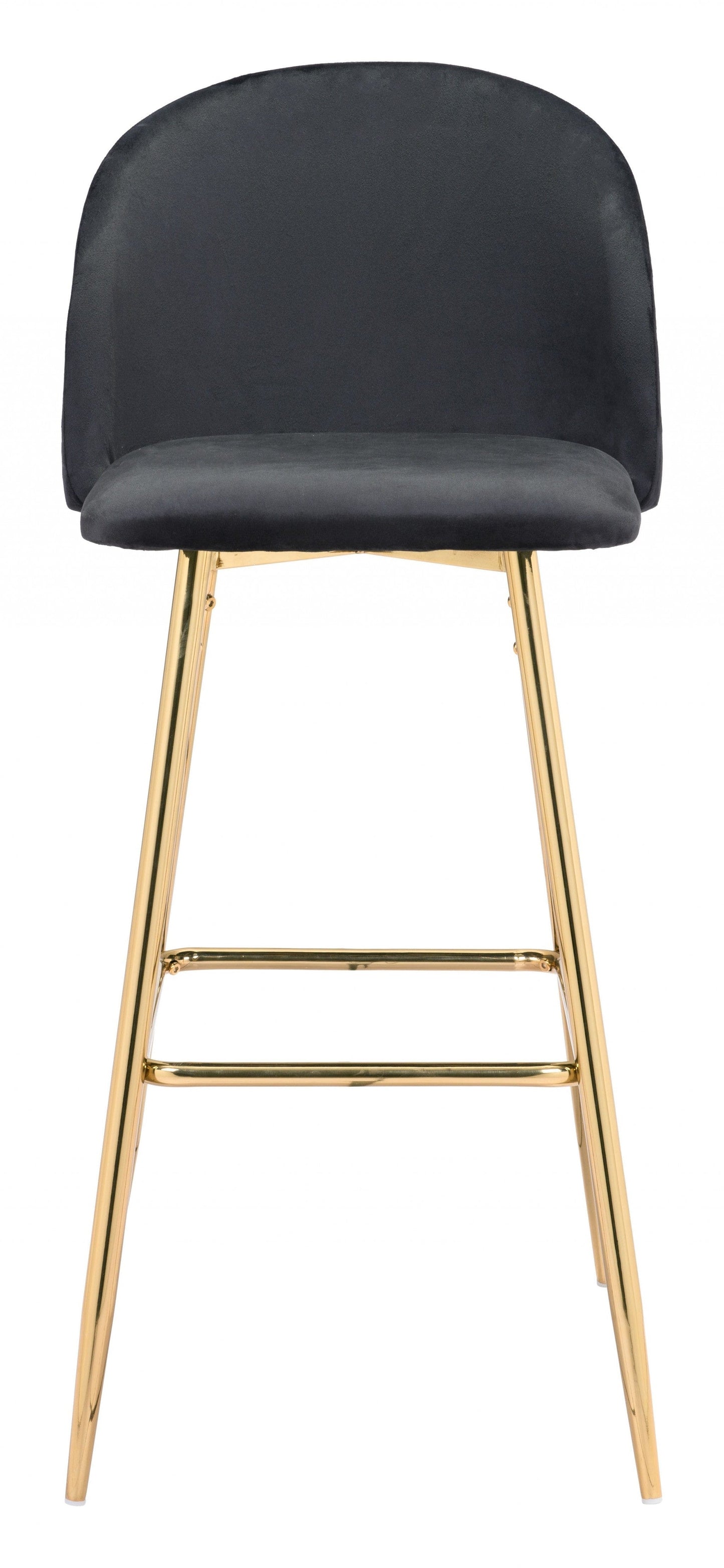 Jet Black and Gold Modern Pringle Bar Chair