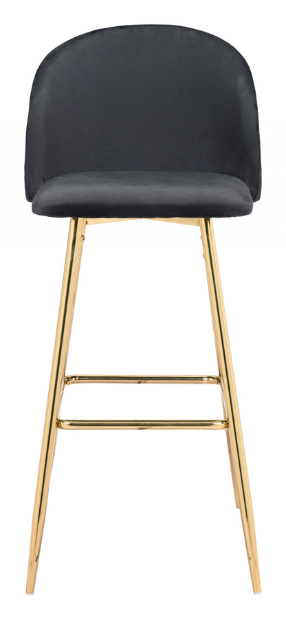 Jet Black and Gold Modern Pringle Bar Chair