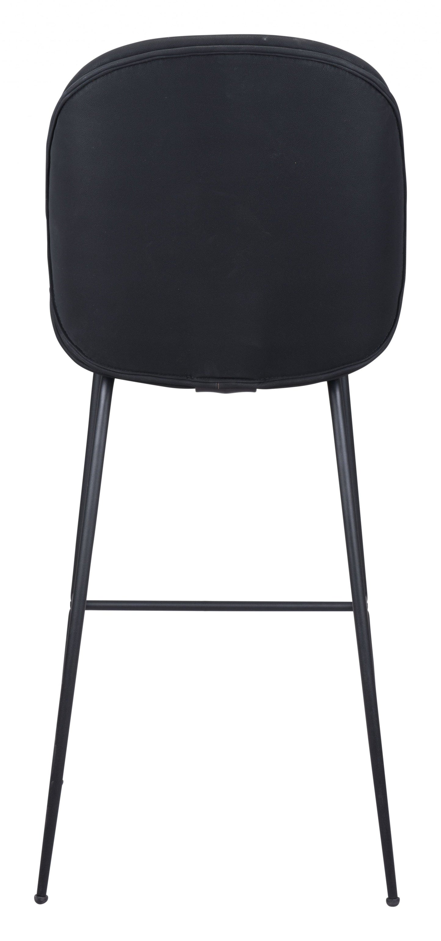 Contempo Black Velvet Bar Height Chair