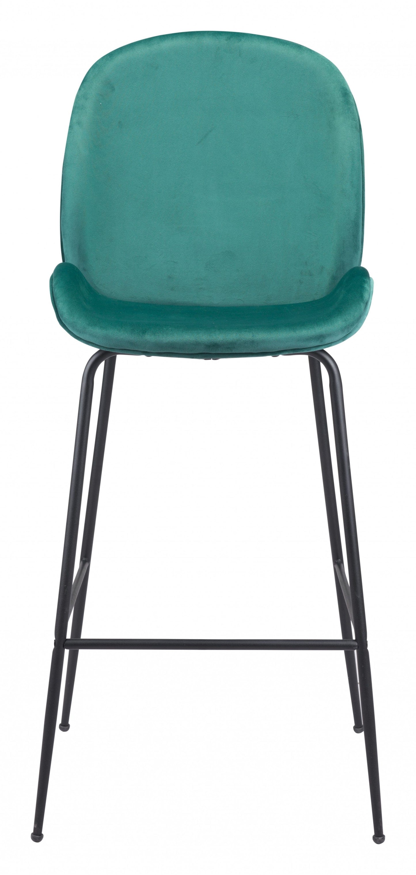 Contempo Emerald Green Velvet Bar Height Chair