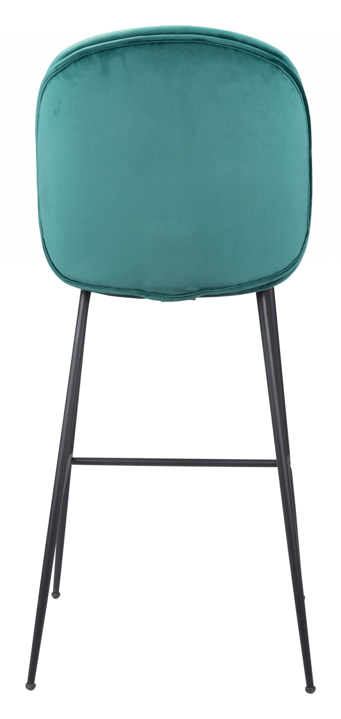 Contempo Emerald Green Velvet Bar Height Chair