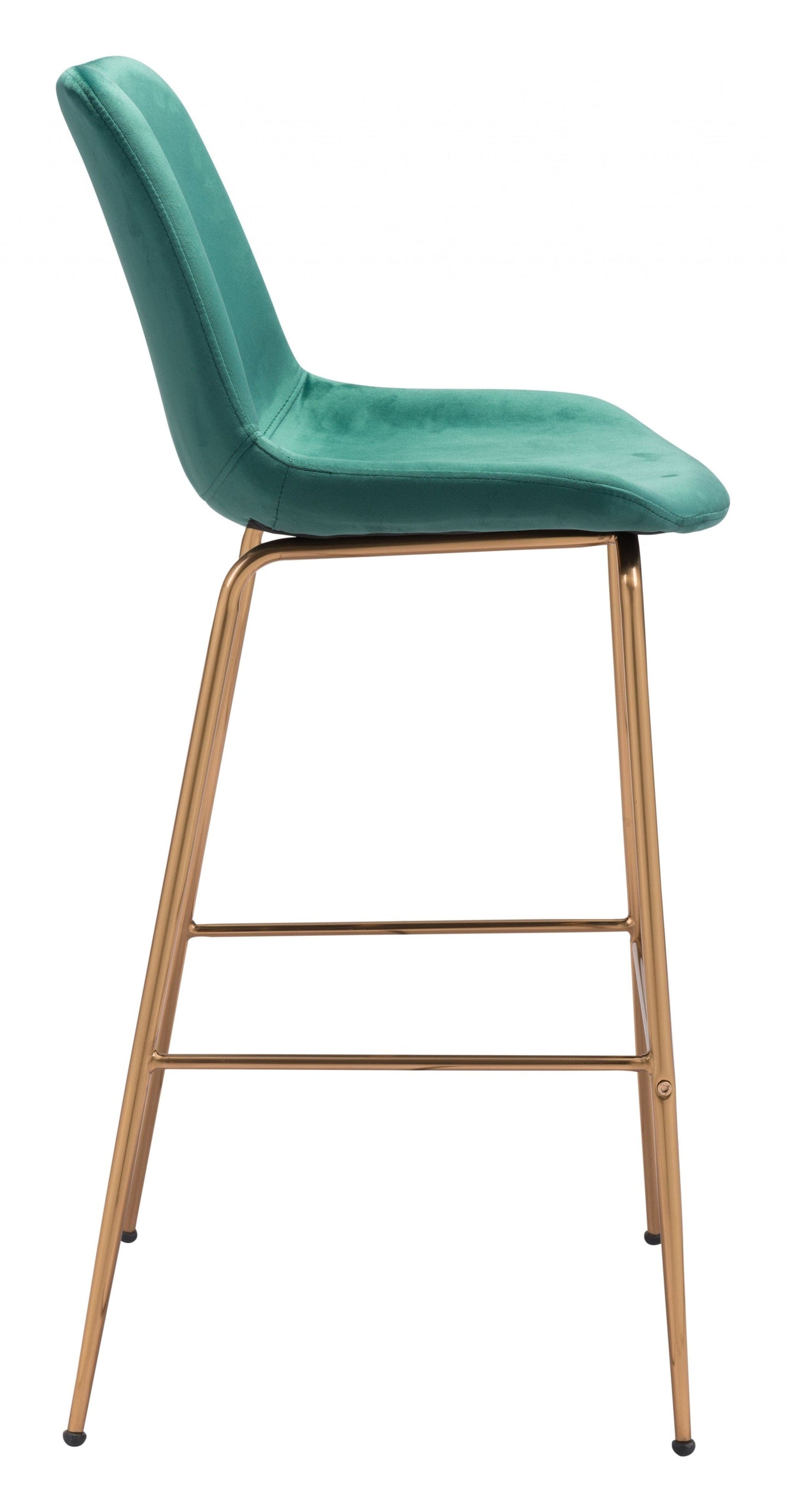 43" Green Steel Low Back Chair With Footrest