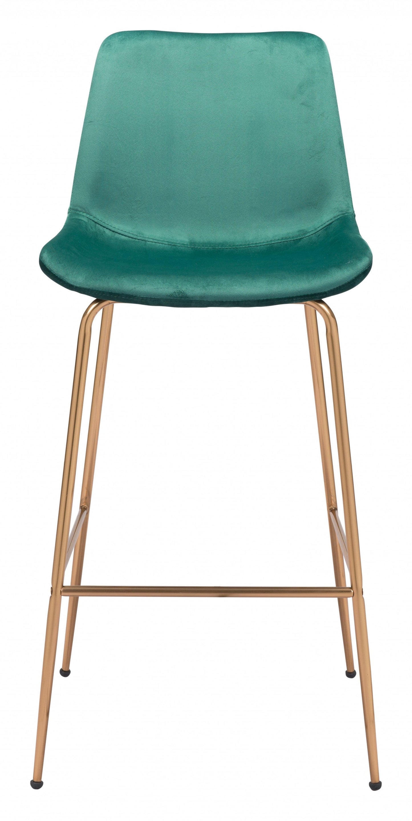 43" Green Steel Low Back Chair With Footrest