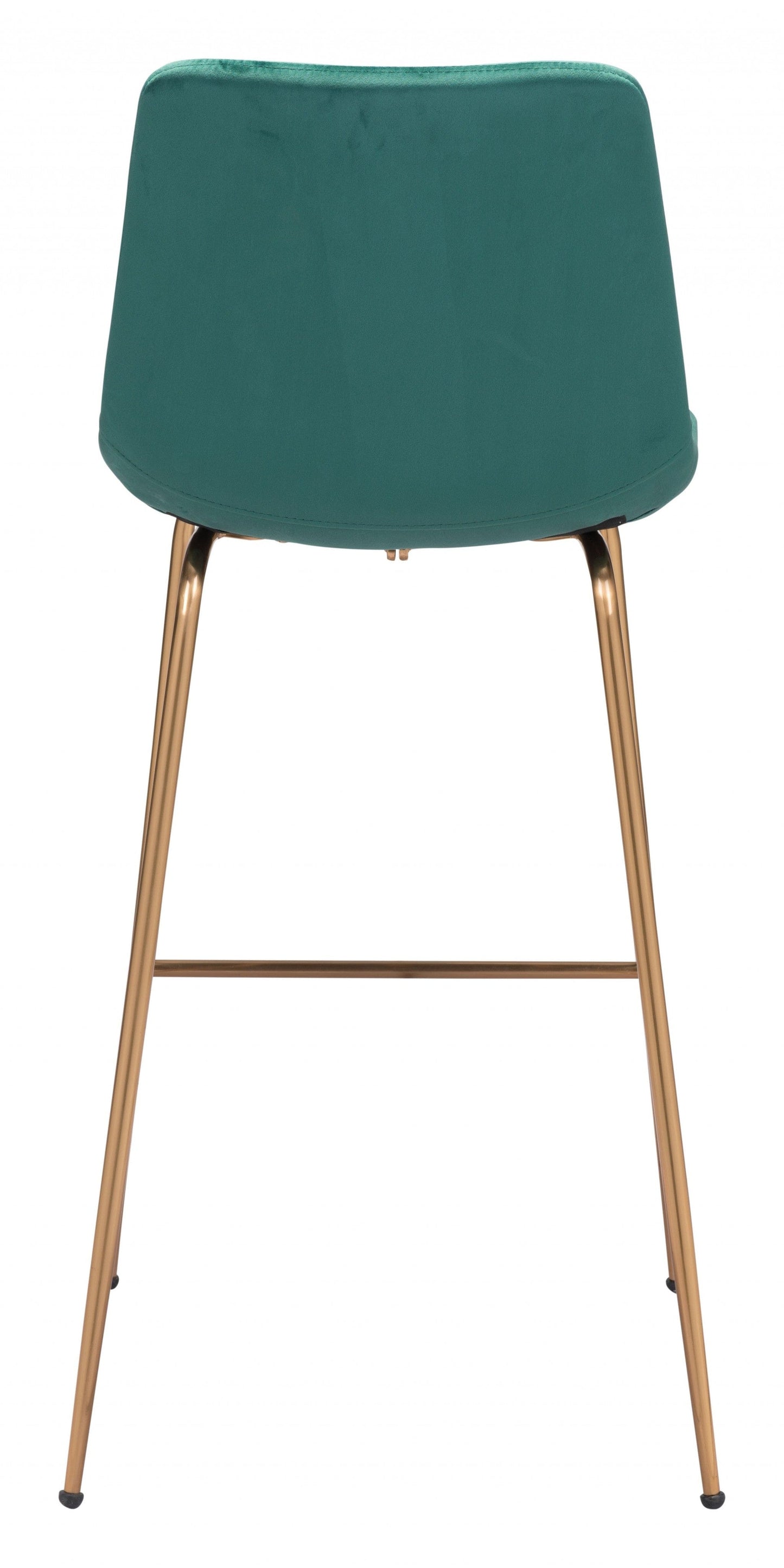 43" Green Steel Low Back Chair With Footrest