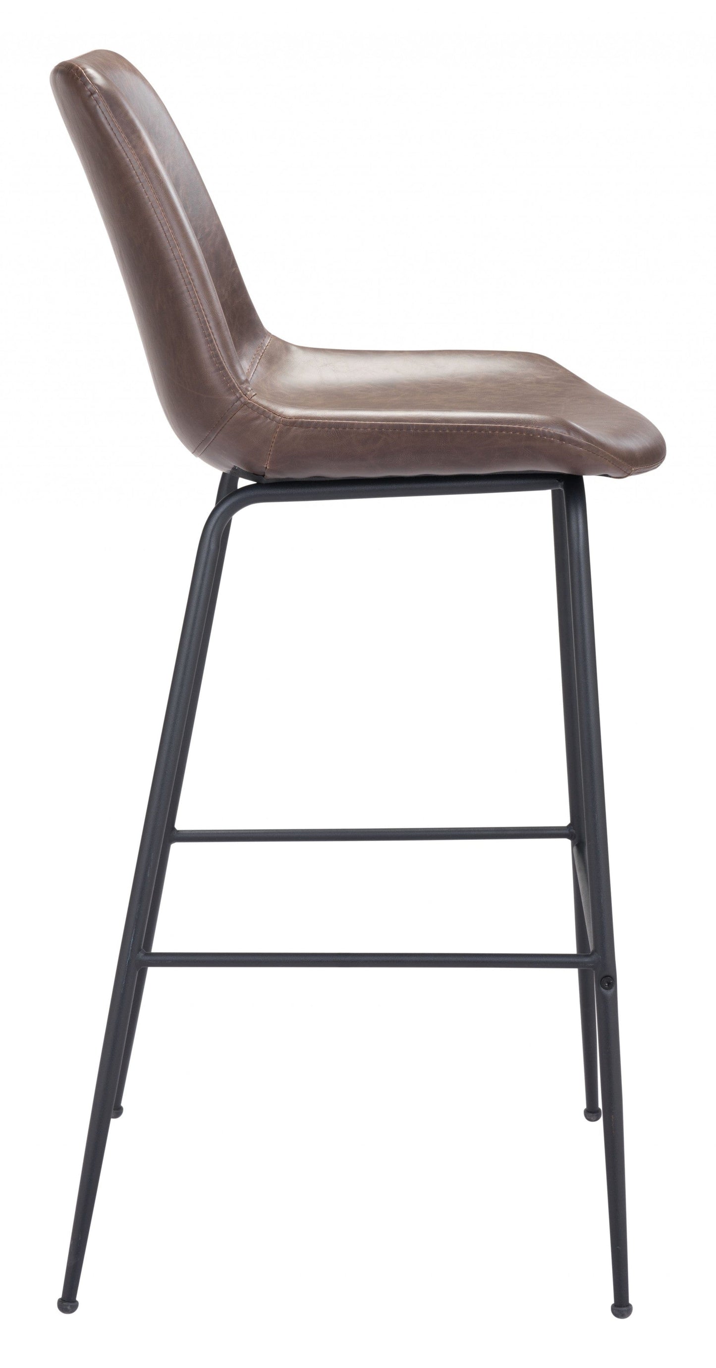 Brown and Black Top Shelf Modern Rugged Bar Chair